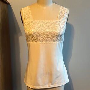 Christopher & Banks Cream Lace Camisole